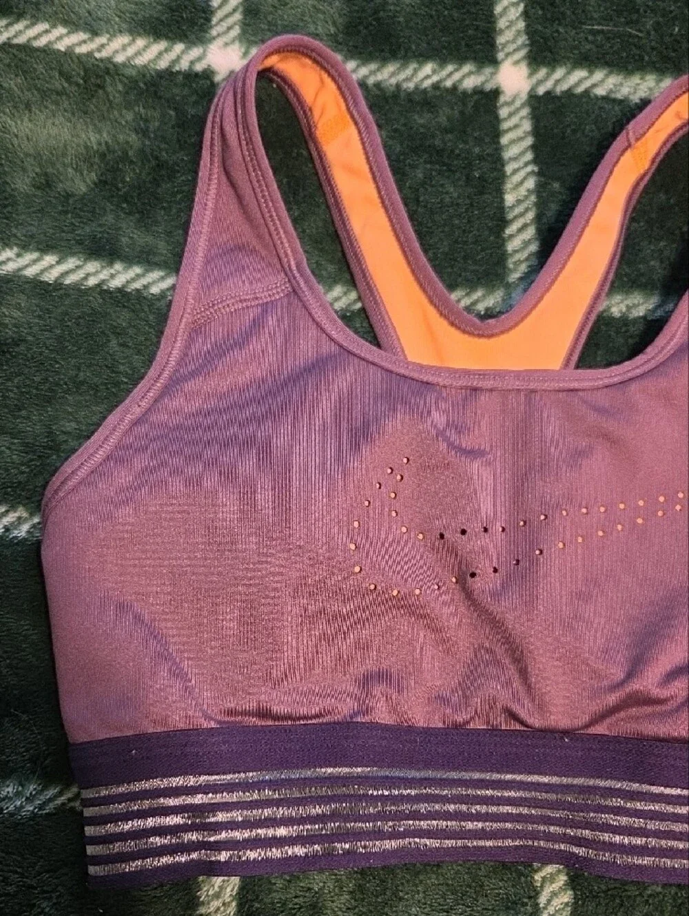 Nike Purple and Orange Racerback Sports Bra Size Small